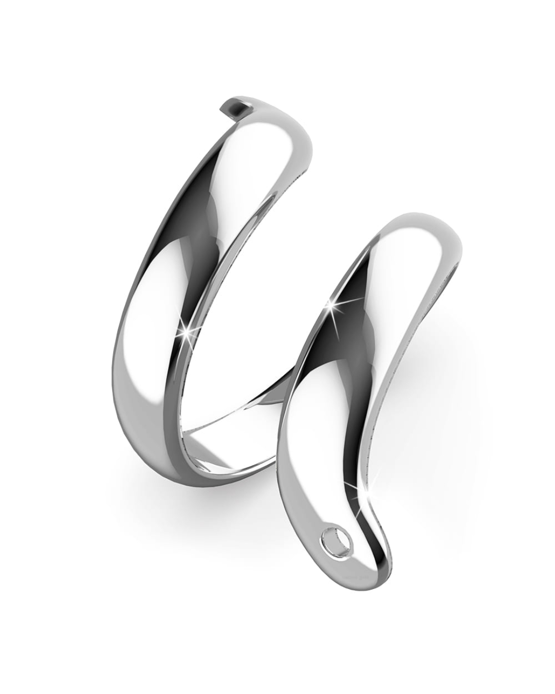 Orphic Double Wrapped Band Ring in White Gold