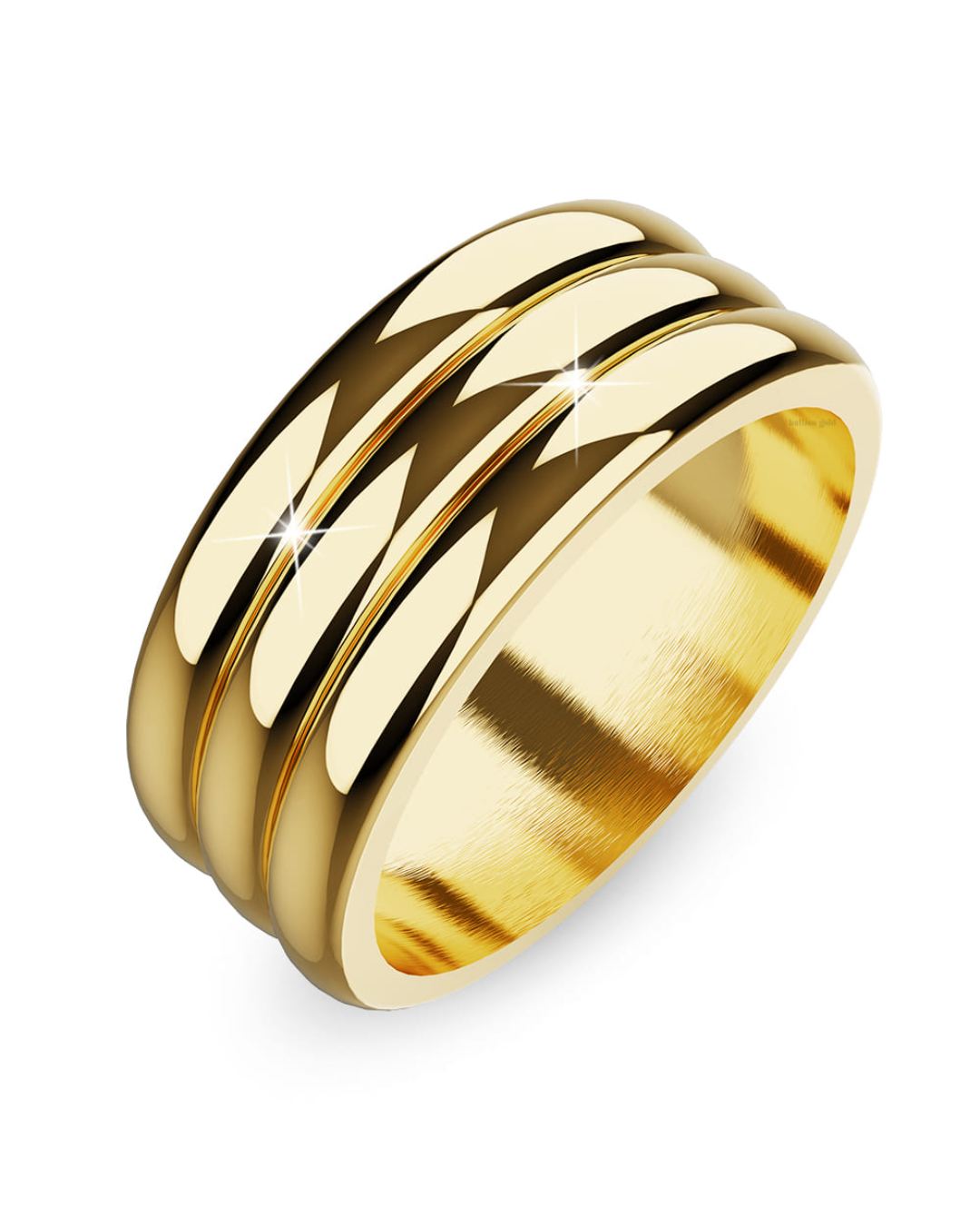 Triad Circular Gleam Radiant Gold Layered Ring
