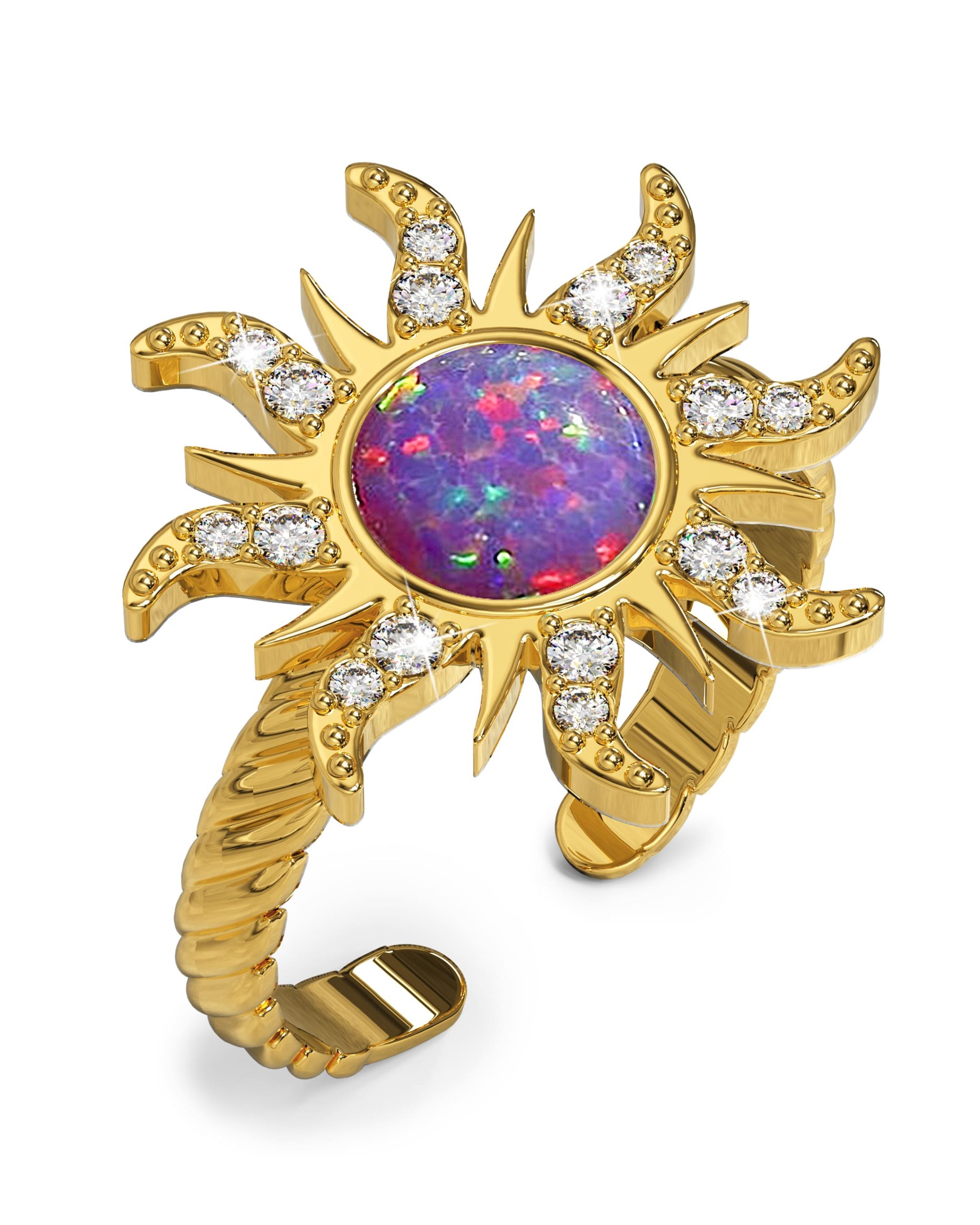 Rapunzel Opal Sun Ring