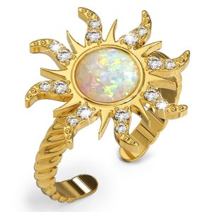 Celestial Opal Sun Ring