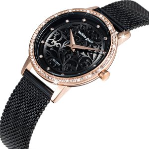 Bullion Gold Elite Embellished with Crystals - Rose Gold and Black