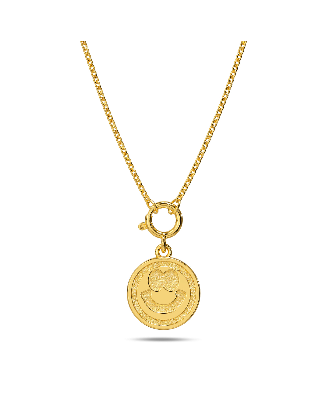 Smiley Charm Gold Necklace
