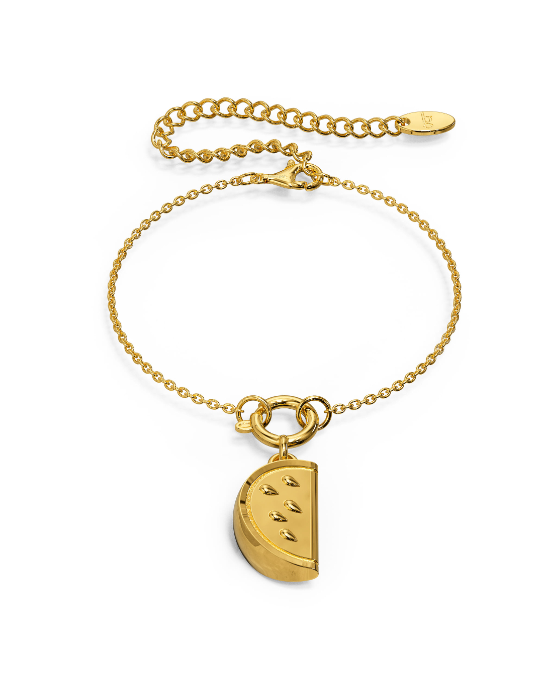Watermelon Slice Gold Charm Bracelet